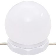 LED тоалетка с шкаф, сив сонома, инженерно дърво