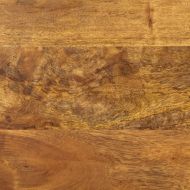 Маса за кафе, 45x45x40 см, мангово дърво масив и желязо