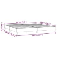 Рамка за легло с пружини, таупе, 200x200 см, плат