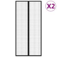 Магнитни завеси против насекоми за врата 2 бр черни 220x110 см