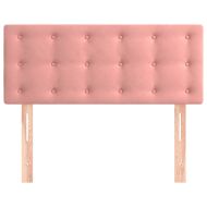 Горна табла за легло, розова, 100x5x78/88 см, кадифе