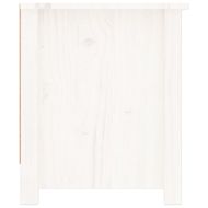 Шкаф за обувки, бяла, 110x38x45,5 см, бор масив