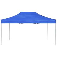 Професионална сгъваема шатра, алуминий, 4,5х3 м, синя