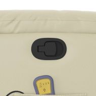 Масажен стол реклайнер, кремав, изкуствена кожа