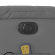 Електрически изправящ масажен реклайнер стол, сив, еко кожа