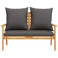 Градински лаундж комплект с възглавници, 5 части, акация масив