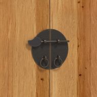 Комплект мебели за баня, 4 части, масивна борова дървесина