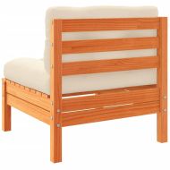 Градински комплект с възглавници, 6 части, восъчнокафяв