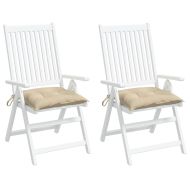 Възглавници за палети 2 бр бежови 50x50x7 см Оксфорд плат