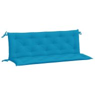 Възглавници за градински пейки 2 бр Светлосин 150x50x7 см плат