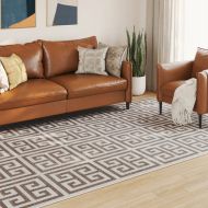 Килим за открито и закрито къс косъм шарен 190x300 см неплъзгащ