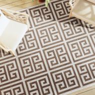 Килим за открито и закрито къс косъм шарен 190x300 см