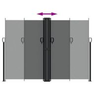 Прибираща се странична тента, антрацит, 180x1000 см