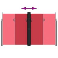 Прибираща се странична тента, червена, 200x1000 см