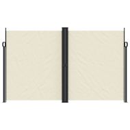 Прибираща се странична тента, кремава, 200x1000 см