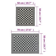 Комплект кърпи от 50 части, черен и бял, памук