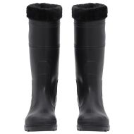 Ботуши за дъжд с подвижни чорапи, черни, размер 43, PVC