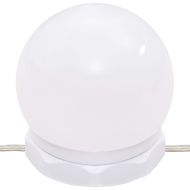 LED тоалетка с шкафове, сив сонома, инженерно дърво