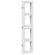 Разделител за стая, 6 панела, бял, дърво пауловния масив