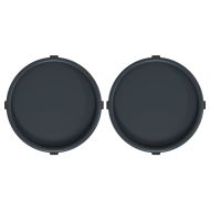 Поставки за цветя с колелца, 2 бр, сиви, диаметър 34 см, 35 кг