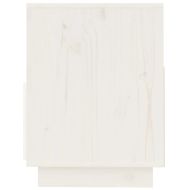 ТВ шкаф, бял, 140x37x50 см, бор масив