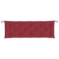 Възглавница за пейка виненочервена 150x50x7 см оксфорд плат