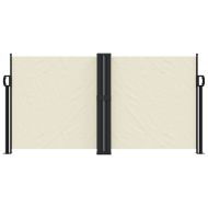 Прибираща се странична тента, кремава, 120x1000 см