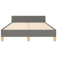 Рамка за легло без матрак, тъмносив, 120x190 см, плат