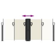 Прибираща се странична тента, кремава, 100x1000 см