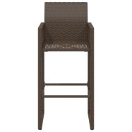 Градински бар табуретки, 2 бр, кафяви, полиратан