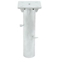 Стойка за чадър за вграждане, сребриста, 16x16x39,5 см, стомана