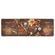 Многоцветно кухненско килимче 60x180 см перящо противоплъзгащо