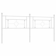 Метална резервна табла за легло, бяла, 200 см