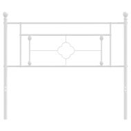Метална резервна табла за легло, бяла, 107 см