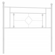 Метална резервна табла за легло, бяла, 107 см