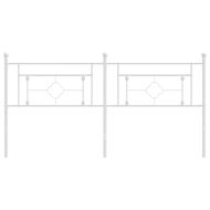 Метална резервна табла за легло, бяла, 180 см