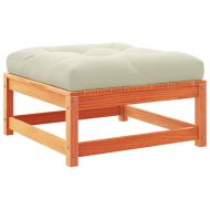 Градински комплект с възглавници, 7 части, восъчнокафяв