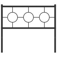 Метална резервна табла за легло, черна, 100 см