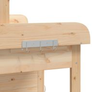 Маса за разсаждане с шкаф 110,5x45x124,5 см масивна ела