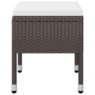 Градински трапезен комплект, 7 части, кафяв