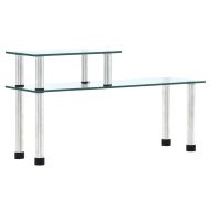 Кухненски рафт, прозрачен, 45x16x26 см, закалено стъкло