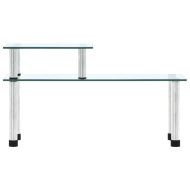 Кухненски рафт, прозрачен, 45x16x26 см, закалено стъкло