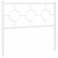 Метална резервна табла за легло, бяла, 100 см