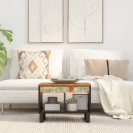 Маса за кафе, 55x50x40 см, масивно регенерирано дърво