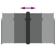 Прибираща се странична тента, антрацит, 200x1000 см