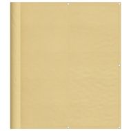 Балконски параван пясъчен 120x400 см 100% полиестер оксфорд