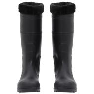 Ботуши за дъжд с подвижни чорапи, черни, размер 41, PVC