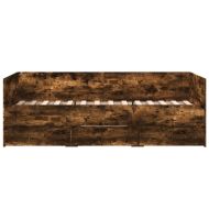 Дневно легло с чекмеджета, без матрак, опушен дъб, 75x190 см