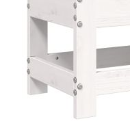 Градинска табуретка, бяла, 62x30x32 см, бор масив