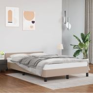 Рамка за легло без матрак, капучино 120x190 см изкуствена кожа